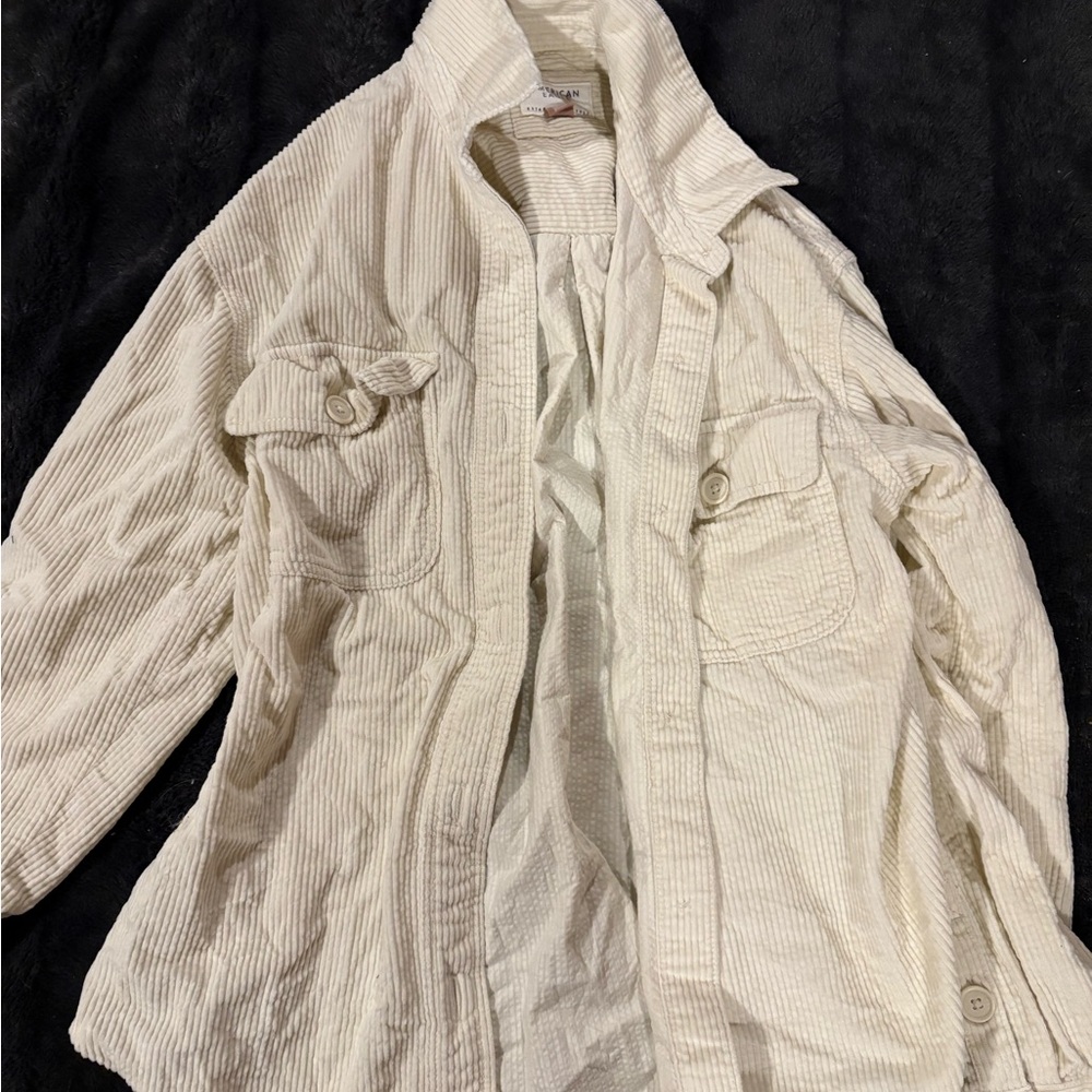 American Eagle Outfitters Beige Corduroy Jacket